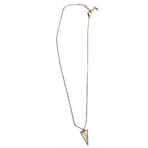 NORDSTROM REVOLVE Gold White CZ Triangle Charm Pendant Free Necklace Jewelry